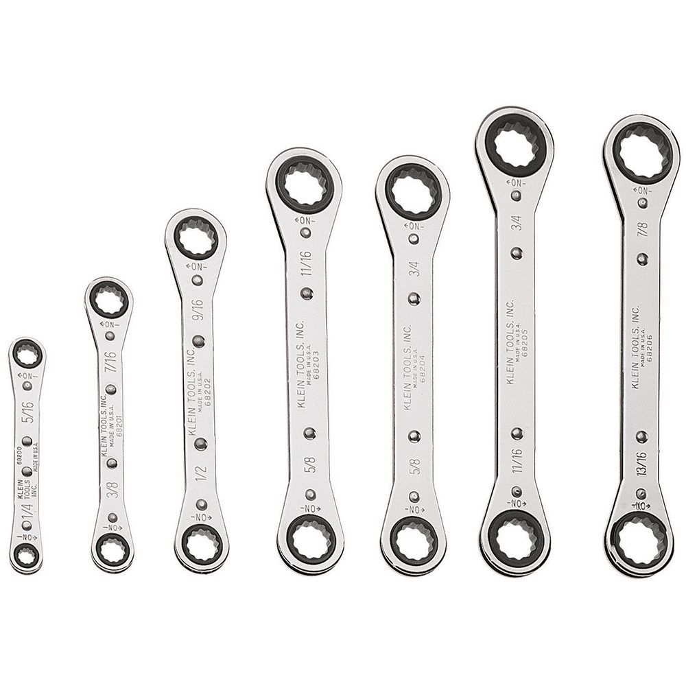 Klein Tools 68222 7 Piece Ratcheting Box Wrench Set - JM Test Systems
