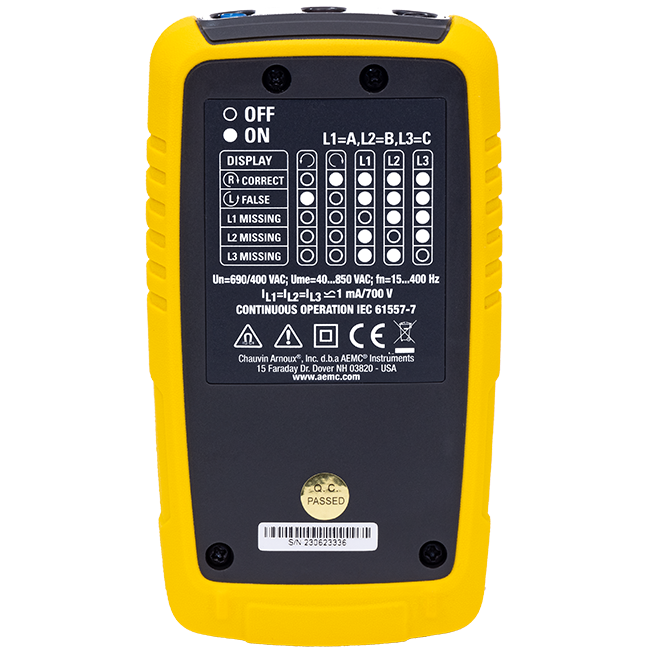 Phase Rotation Meter Model 6612 - JM Test Systems