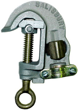 Salisbury 24466 1.25'' Aluminum ''C'' Type Grounding Clamp with Serrated Jaw - Spring Loaded - Acme Thread