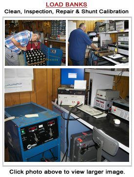 Load banks - clean, inspection, repair and shunt calibration